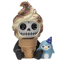 PT Furrybones Softo Ice Cream Cone Skull Mini Resin Figurine