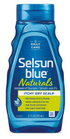 BL Selsun Blue Shampoo Naturals Dandruff Kløende tør hovedbund 11 oz - pakke med 3