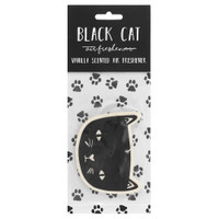 Ambientador perfumado de vainilla PT Black Cat, paquete de 6