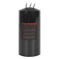 PT Vampire Tears "Bleeding" 6 Inch Black Pillar Candle