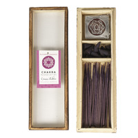 Coffret cadeau en bois d'encens de mûre chakra couronne Pt