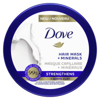 מסכת שיער bl dove + מינרלים מחזק + חימר לבן 4 oz - חבילה של 3