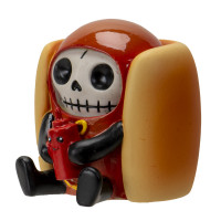PT Furrybones Frank the Hotdog Skull Mini Resin צלמית