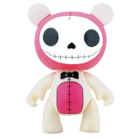 Figurine mobile en vinyle avec crâne de panda Pandie rose Pt Furrybones