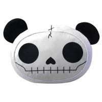 כרית קטיפה של pt furrybones pandie panda skull 