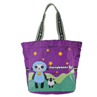 Bolso tote de nailon morado con calavera de oveja Woolee de pt furrybones