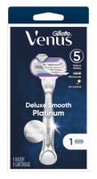 BL Gillette Venus Razor Deluxe Smooth Platinum + 1 Refill - Pack of 3
