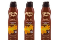 BL Hawaiian Spf 30 Tropic Dry Oil 5.2 oz Spray - Pack of 3