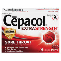Cepacol ekstra styrke sår hals kirsebærpastill 16 ct