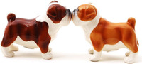 PT Magnetic Kissing Bulldogs Salt and Pepper Shaker Set