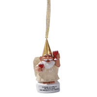 PT Angel Gnome Drinking Wine Ornament