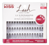 BL Kiss Lash Couture Luxtensions 45 Clusters Curto/Médio - Pacote de 3