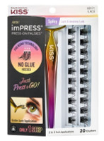 BL Kiss Lash Impress Press-On Falsies Spiky 20 Cluster – 3er-Pack