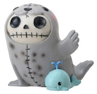 PT Furrybones Rollie the Seal Skull Resin Figuuri