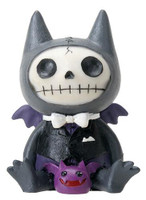 PT Furrybones Flappy the Bat Skull Resin Figure