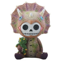 Figura de resina de calavera de PT Furrybones Spike, el Triceratops