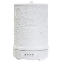 Pt frank lloyd wright oya carving hvit porselen aroma diffuser