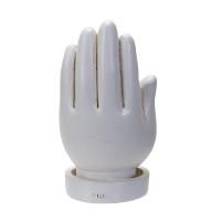 PT White Palmistry Resin Backflow Incense Burner