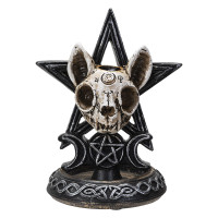 PT Ouija Cat Skull Resin Backflow Incense Burner