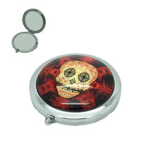 PT Day of the Dead Skull 3" Compact Mirror