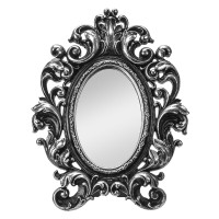 PT Victorian Antique Silver Resin Stand Mirror