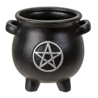 PT Black Pentagram Resin Caldron Planter Pot