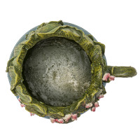 Pot de fleur en résine peint à la main, maison de tasse de thé féerique de jardin Pt