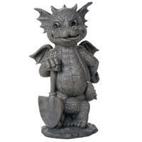 PT Gardening Figurine de dragon en résine pour décoration de maison et de jardin 