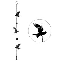 PT Black Raven Powder Coated Metal Hanging Decoration