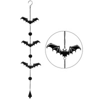 PT Black Gothic Bats Powder Coated Metal Hanging Decoration