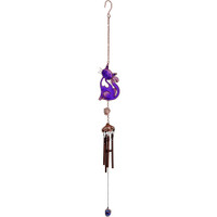Carillon éolien en métal chat violet Pt 