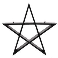 Pt zwarte pentagram kunstplank voor aan de muur