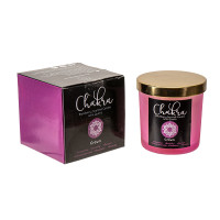 PT Crown Chakra Blackberry Scented Candle with Quartz 