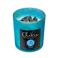 PT Throat Chakra Blueberry Scented Candle with Sodalite