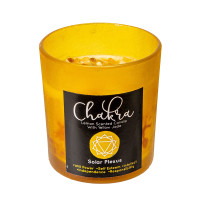 Bougie parfumée au citron et au jade jaune PT Solar Plexus Chakra