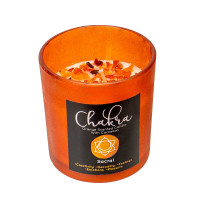 PT Bougie parfumée orange chakra sacré avec cornaline 
