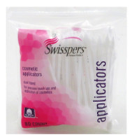 Swisspers Cotton Swabs 80 Count Cosmetic Applicators X 3 Packs