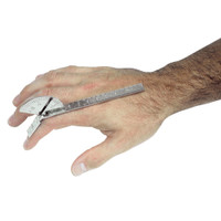 مقياس الزوايا الأساسي للإصبع/المفاصل الصغيرة من الفولاذ المقاوم للصدأ، 180 درجة، 3-1/2 بوصة، بزيادات 5 درجات