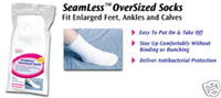 Pedifix White SeamLess Oversized Socks - 1 pair