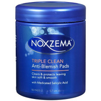 Almohadillas antiimperfecciones Noxzema triple clean con ácido salicílico medicado - 90 c/u
