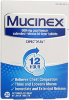 Mucinex Expectorant 600mg 12hr Tablet 20ct