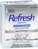 Refresh Optive Advanced Lubricant Eye Drops 30x.01oz