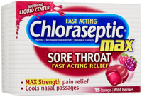 Chloraseptic max pastillimarja 15ct

