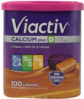 Viactiv Calcium Plus Vit D Plus K Soft Chews, Caramel, 100 Count
