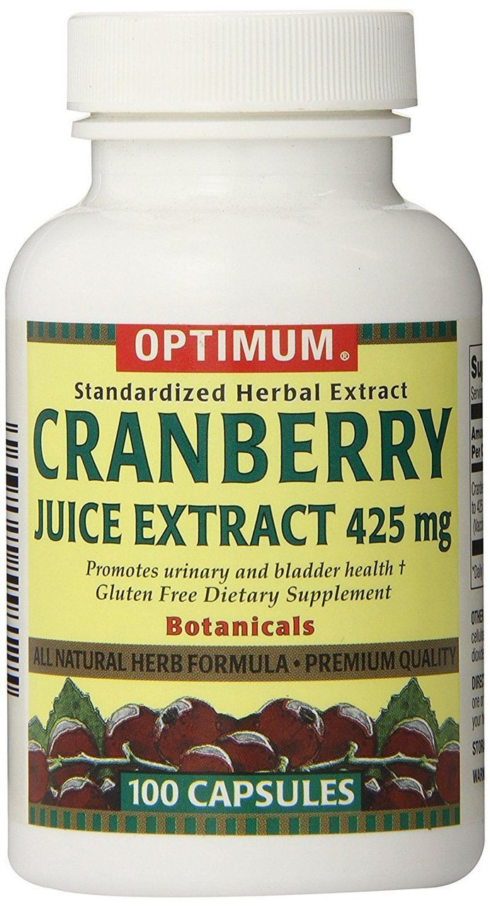 Optimum Tablets, Cranberry Juice Extract, 425 Mg, 100 Count