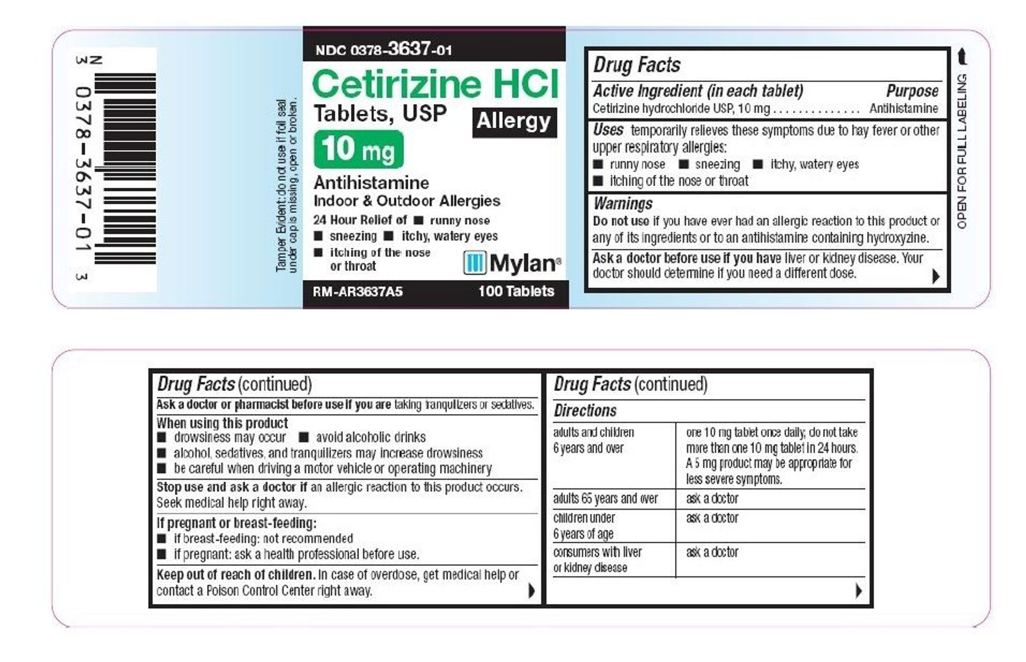MyLan Cetirizine Hydrochloride film coated 10 mg 100 ct
