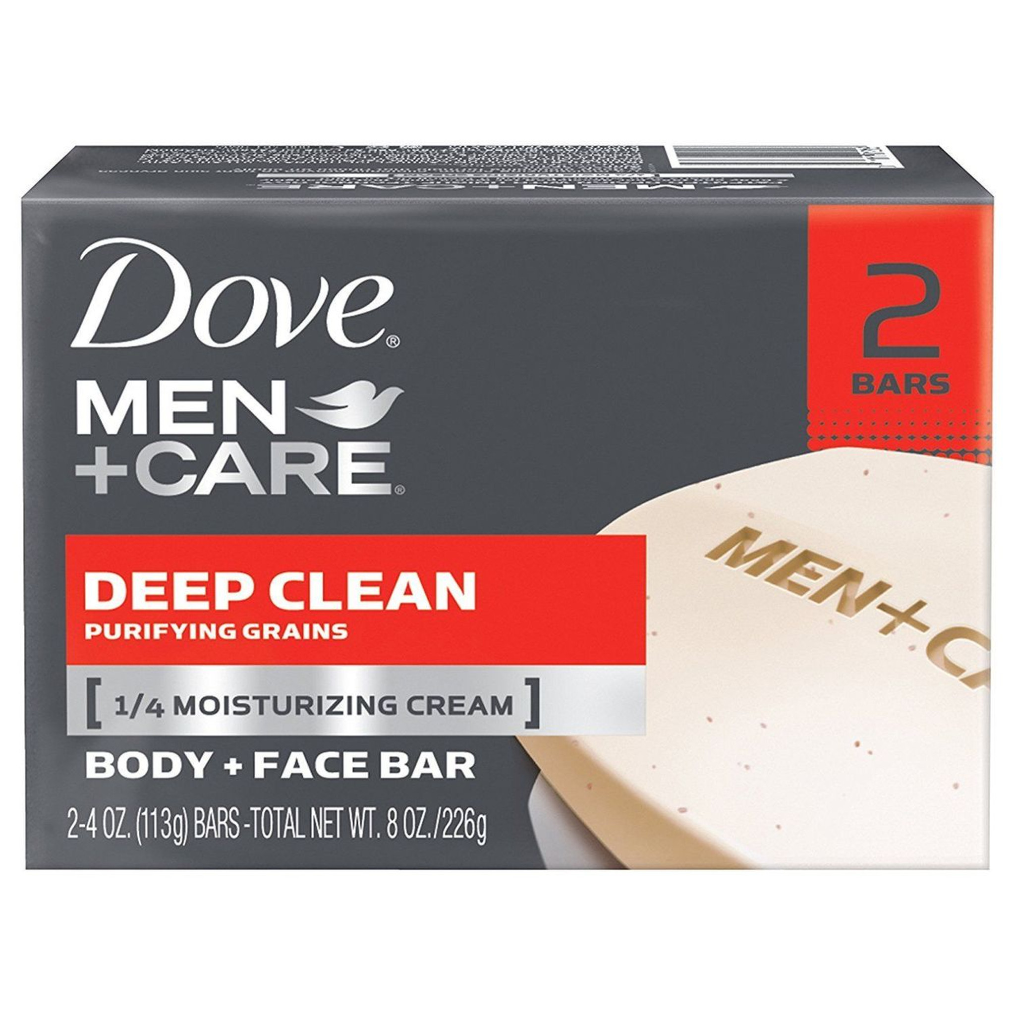 Dove Men+Care Deep Clean Exfoliating 3 In 1 Bar Soap