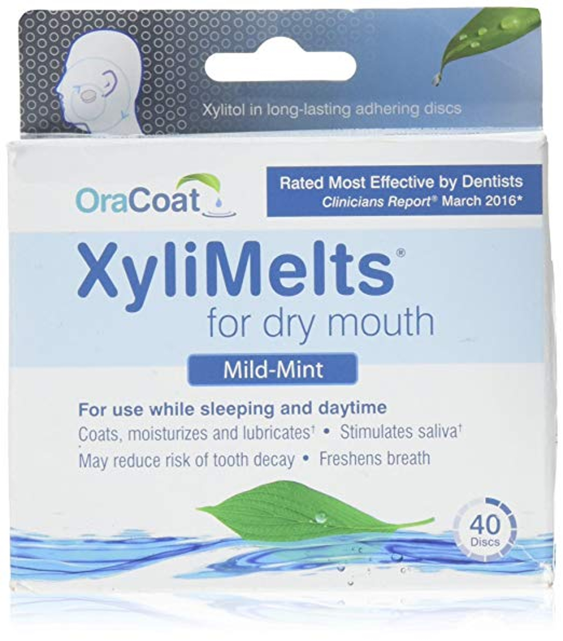 XyliMelts Dry Mouth Relief Discs Mild Mint
