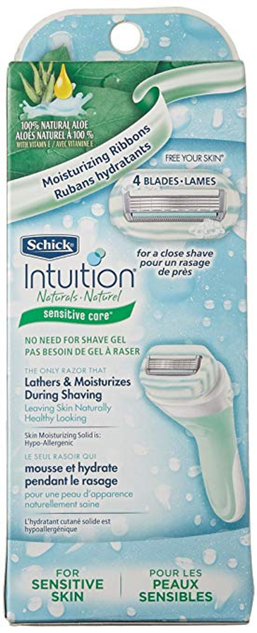 Schick Intuition Sensitive Care Razor for Women with 2