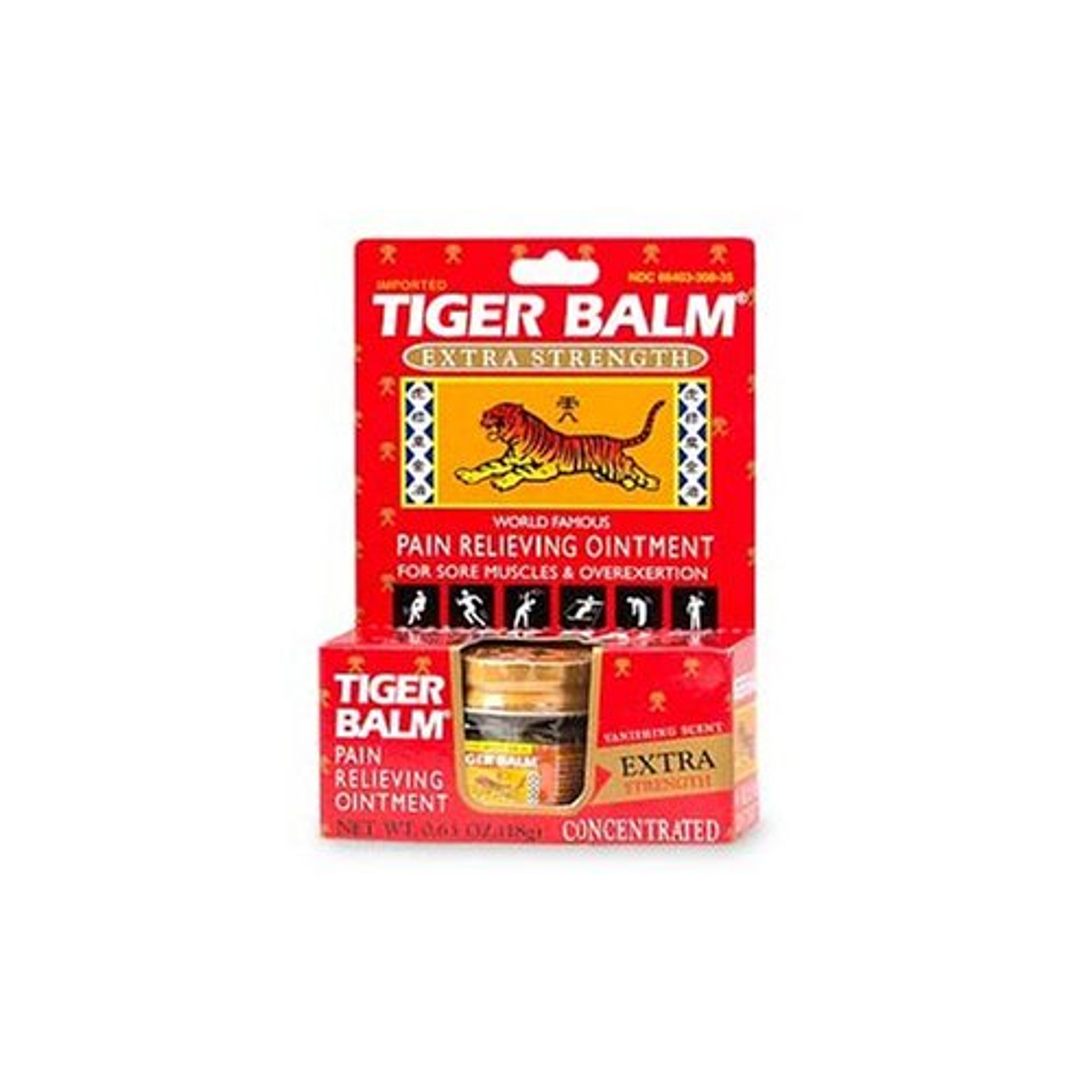 Tiger Balm Pomada para aliviar el dolor, extra fuerte, 0.63 onzas